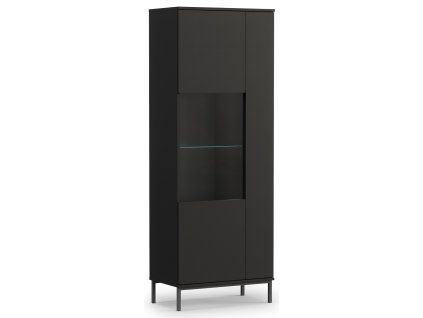 Moderná vitrína Querty - čierna 01