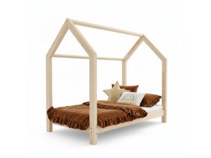 Borovicová posteľ Classic domček