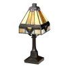Malá vitrážová stolová lampa Holmes 01