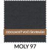 Tkanina Moly 97 - grafitová