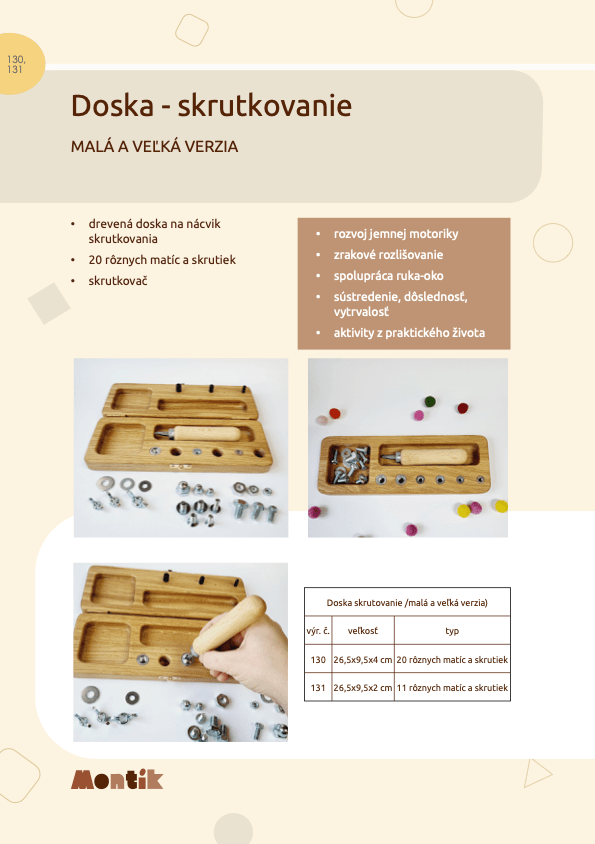 Metodika Threewood - Doska - skrutkovanie