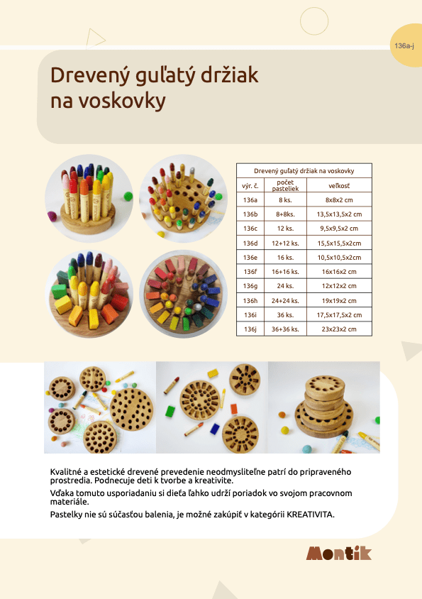 Metodika Threewood - Drevený okrúhly držiak na voskovky