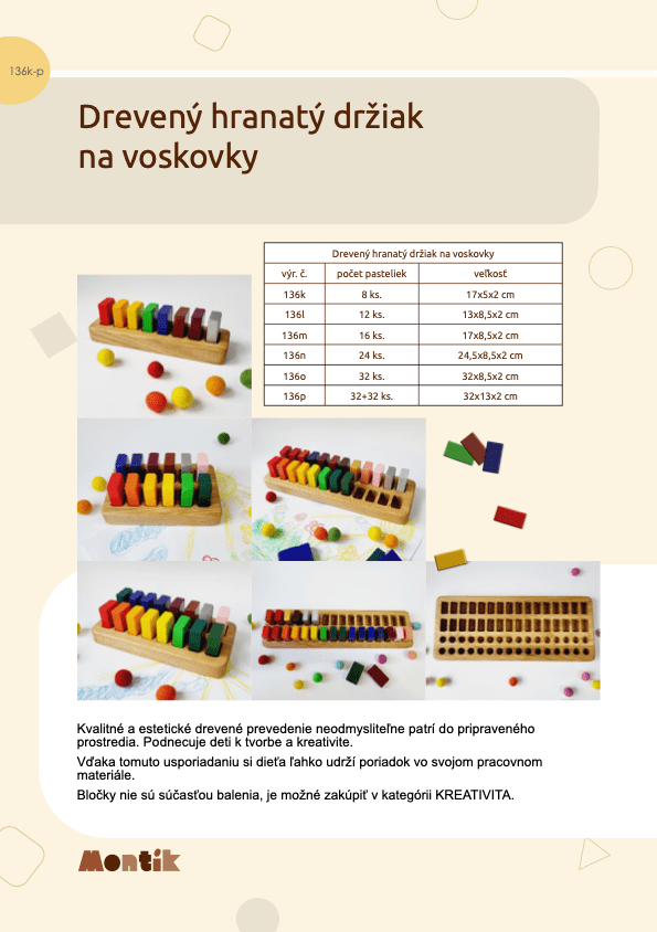 Metodika Threewood - Drevený hranatý držiak na 32 voskoviek a bločkov