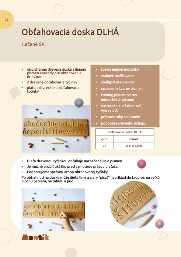 Metodika Threewood - Obťahovacia doska DLHÁ (tlačené SK)