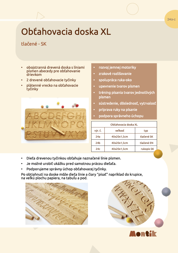 Metodika Threewood - Obťahovacia doska XL (rukopis - SK)