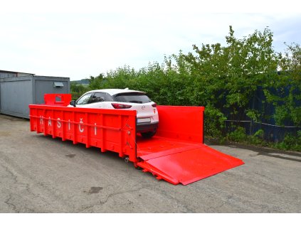 Abrollcontainer, Inhalt: 15 cbm, Klapprampe überfahrbar
