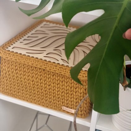 Úložný box s okrasným víkem 31x31x16