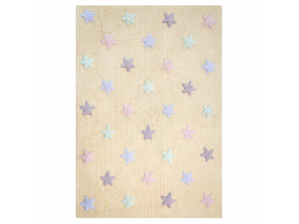 LORENA CANALS Tricolor Stars Vanilla - koberec