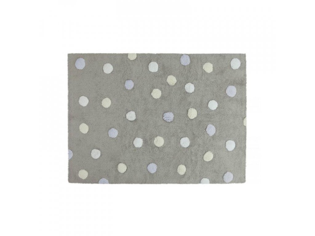 LORENA CANALS Polka Dots Tricolor Grey Blue - koberec