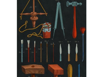 22366 mindthegap old tools anthracite tapeta