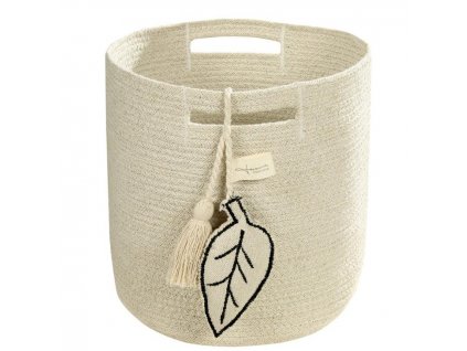 LORENA CANALS Pletený kôš Leaf Natural - kôš