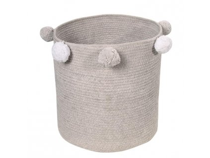 LORENA CANALS Pletený detský kôš Bubbly Grey - kôš