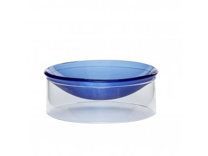 HÜBSCH miska sklo/číra/modrá 661101