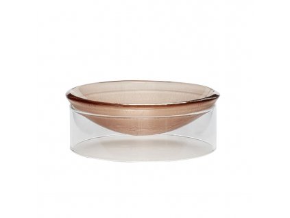 HÜBSCH miska sklo/číra/hnedá 661102