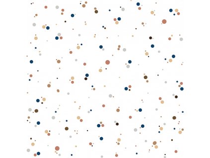 DEKORNIK Simple Dots Minimini Cinnamon Blue - Tapeta