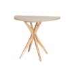 eng pm JUBI Halfround Extendable Table diam 90cm Brown Beige 6100 2