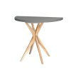 eng pm JUBI Halfround Extendable Table diam 90cm Concrete Grey 6102 1