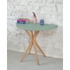 eng pl JUBI Halfround Extendable Table diam 90cm Sage Green 6113 11