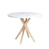 eng pl JUBI Halfround Extendable Table diam 90cm White 6095 1