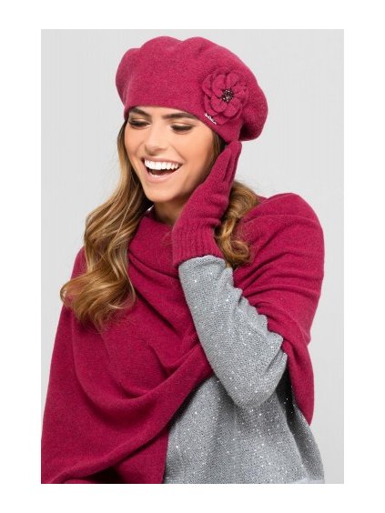 KAMEA VICENZA beret damski fuksja