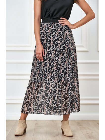plisowana spodnica maxi z printem (2)