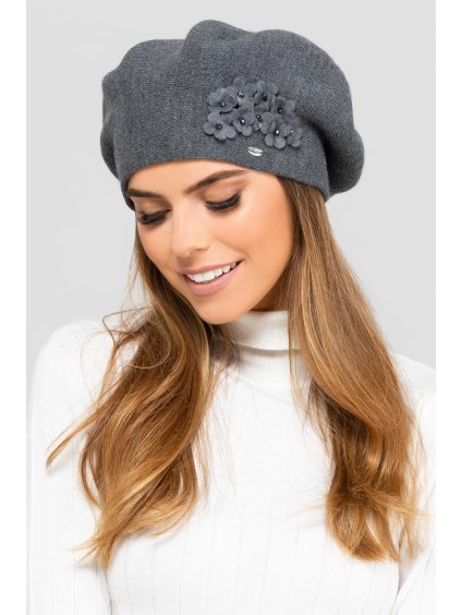 KAMEA ARIZONA beret damski grafitowy