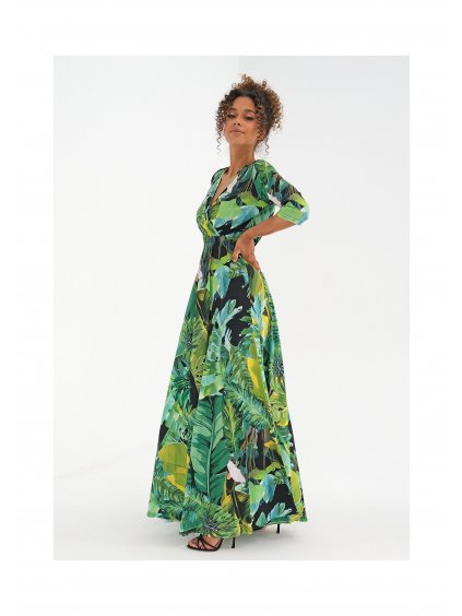 maxi dress with a wrap neckline bananas (4)