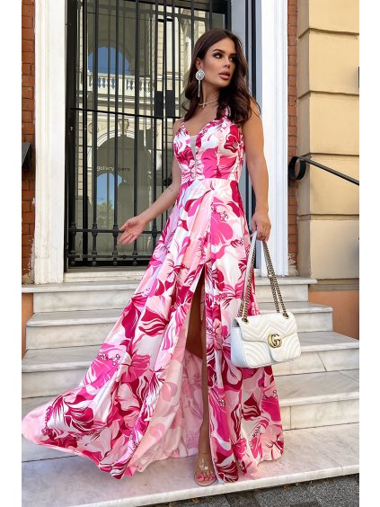 SUKIENKA SATYNOWA W KWIATY