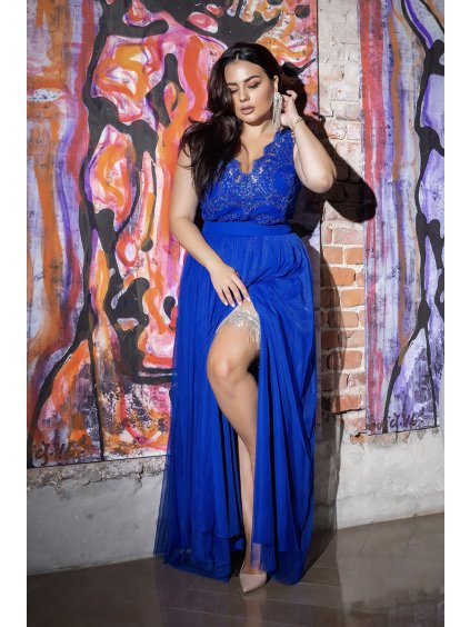 +SIZE SUKIENKA KORONKOWA DŁUGA