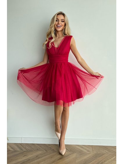 SUKIENKA Z BROKATOWĄ SIATKĄ