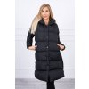 eng pl Quilted winter jacket with a hood black 20696 2