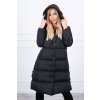 eng pl Quilted winter jacket with a hood black 20696 4