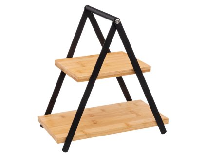 18870 18870 dvoupatrovy servirovaci podnos bambus 28 x 15 6 x 29 3 cm