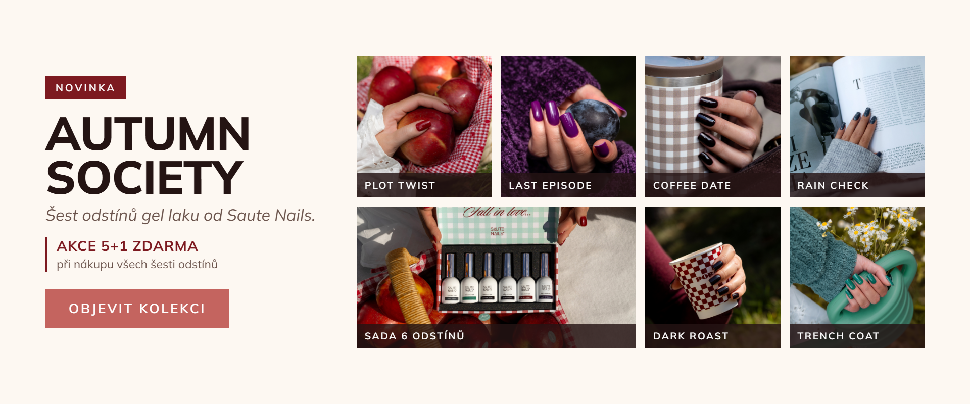 kolekce gellaků autumn society saute nails