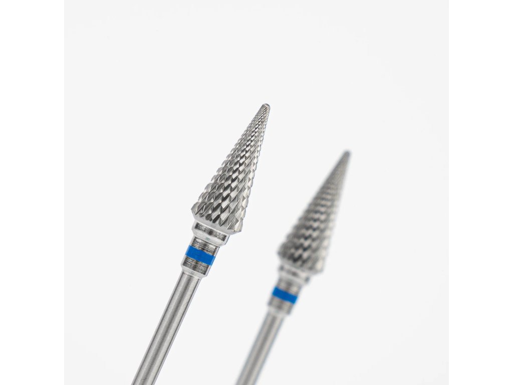 Karbidová fréza Lumore špičatý kužel (stromeček), střední, modrá 1