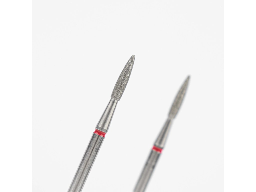 Diamanotvá fréza Lumore zaoblený plamínek, jemná, červená, 2,1 mm LASRN021A 01