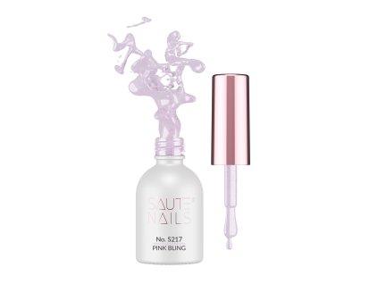 Gel lak na nehty S217 Pink Bling Saute nails, 8 ml