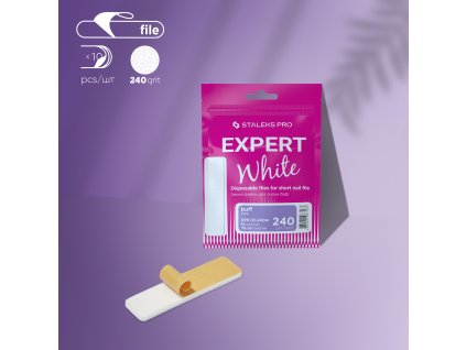 Jednorázový leštící pilník Staleks papmAm EXPERT 51 240, 10 ks DFE-51-240w_01
