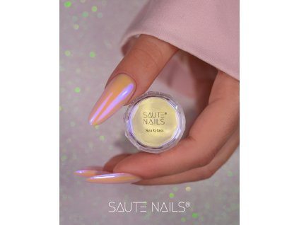 Chromový prášek na zdobení nehtů Sea Glass Saute Nails, 3 g 01