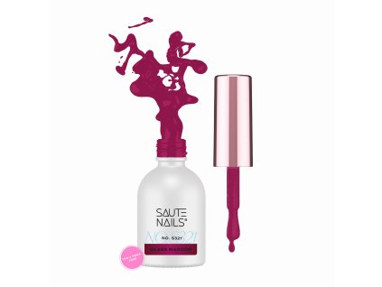 Gel lak na nehty S321 Glass Maroon Saute nails, 8 ml 01