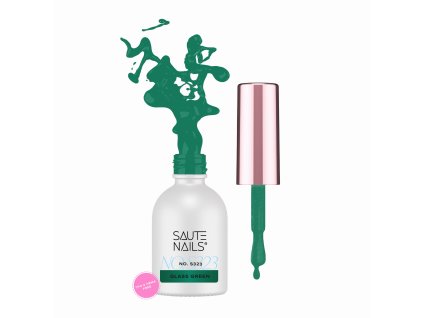 Gel lak na nehty S323 Glass Green Saute nails, 8 ml 01