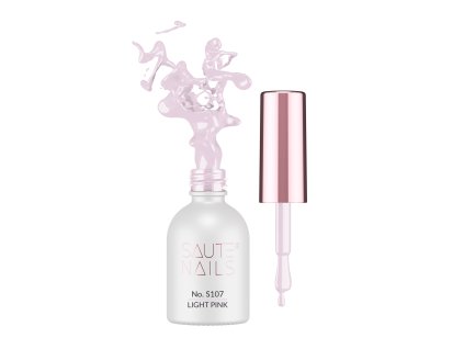 Gel lak na nehty S107 Light Pink Saute nails, 8 ml