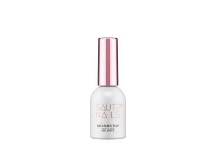 Závěrečný gel na nehty Shimmer Top No Wipe Saute nails, 8 ml 01