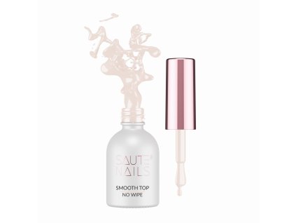 Závěrečný gel na nehty Smooth Top No Wipe Saute nails, 8 ml 01