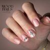 One touch Glitter Natural Saute nails