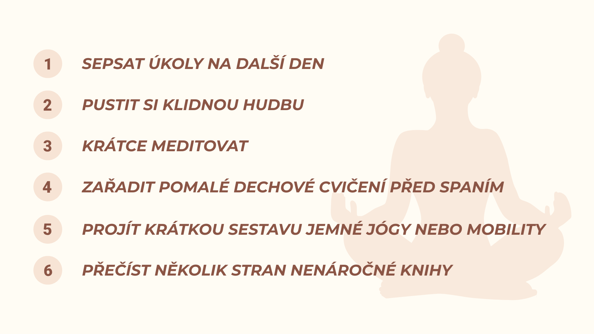 Jednoduché činnosti pro zklidnění před spaním