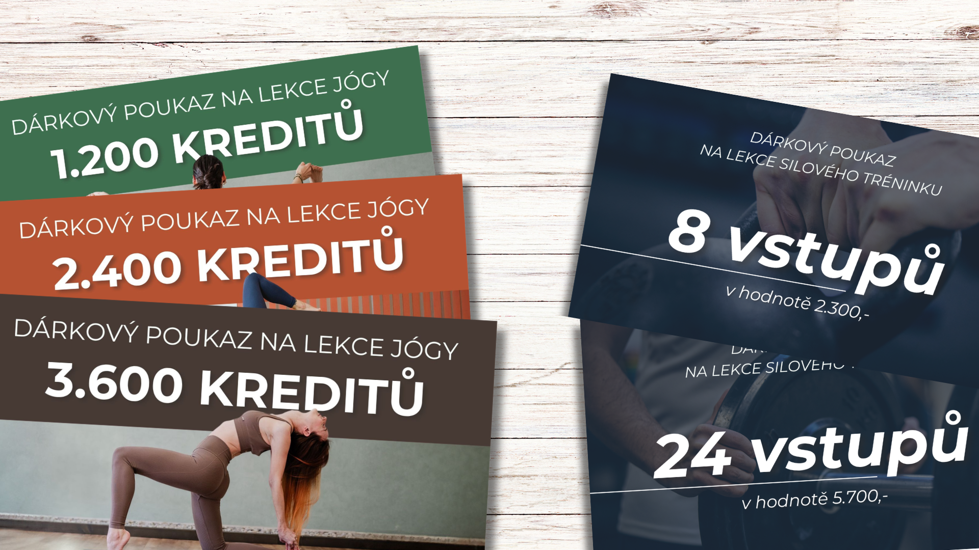 Dárkové poukazy na lekce jógy a cvičení