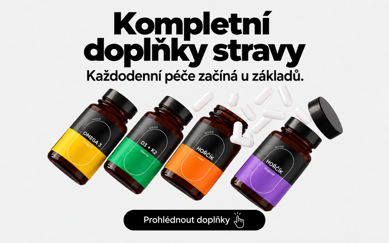 Kompletní doplňky stravy. Každodenní péče začíná u základů. Prohlédnout doplňky.
