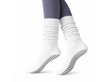 Shrnovaci ponozky bile 4