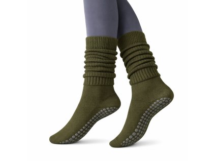 Shrnovaci ponozky tmave zelene 4